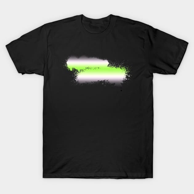 Agender Paint Smudge Minimalism T-Shirt by Adult LGBTQ+ and Sexy Stuff